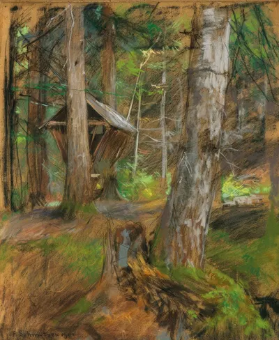 Forest floor and manger by Ferdinand Schmutzer, 1901 — digital art print download