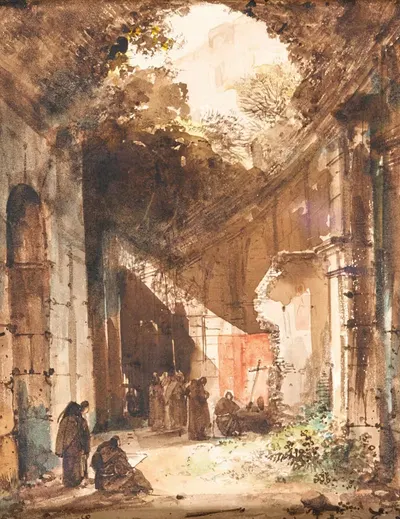 Монахи в Колизее by Франсуа-Мариус Гране, 1830 — digital art print download