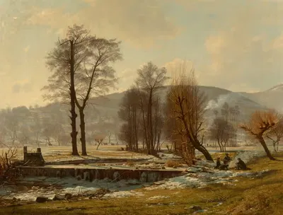 Зимнее исследование, долина Мюнстера by Франсуа-Луи Франсэ, 1857 — digital art print download