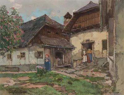 Дом сакристана в Фрайсахе by Фриц Лах, 1921 — digital art print download