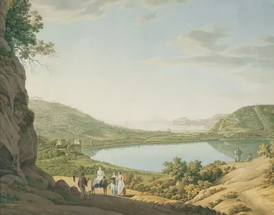Озеро Аверно by Джованни Баттиста Лузиери, 1786 — digital art print download