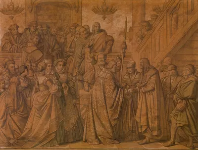Alderman Gerard van de Werve Receives Albrecht Dürer by Годфрид Гуффенс, 1889 — digital art print download