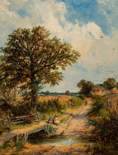Переулок в Суссексе by Джеймс Эдвин Мидоус, 1875 — digital art print download