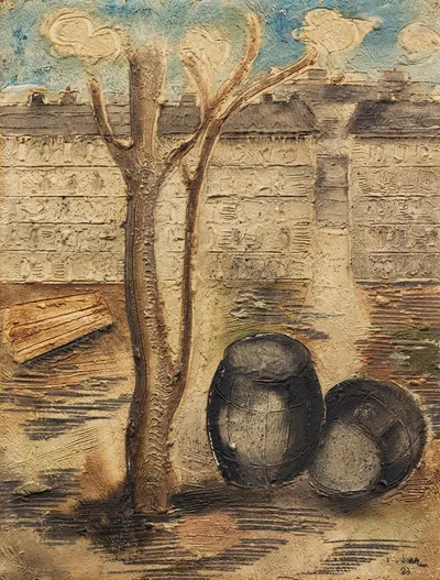 Дома в Дюссельдорфе by Янкель Адлер, 1928 — digital art print download