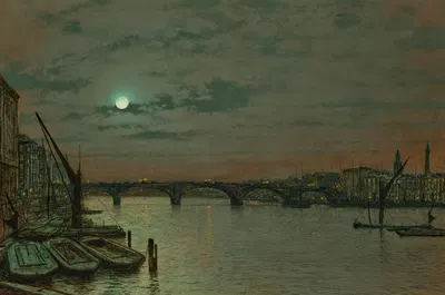 Лондонский мост by Джон Аткінсон Гримшоу, 1883 — digital art print download