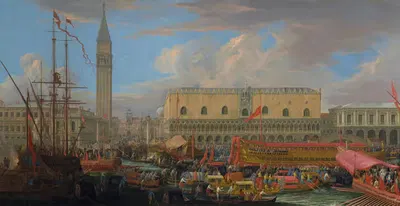 Бучинторо покидает Бачино ди Сан Марко by Лука Карлеварийс, 1710 — digital art print download