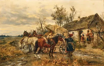 Отдых у дома by Людвиг Гедлек — digital art print download