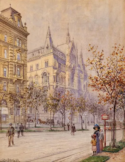 Сюхнхаус на Шоттенринге в Вене by Людвиг Ханс Фишер, 1912 — digital art print download