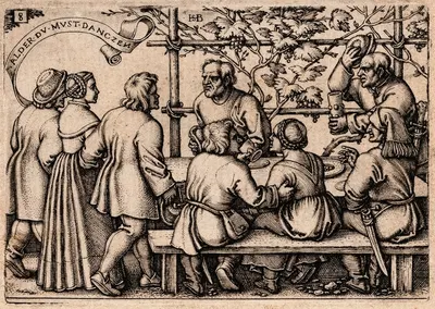 The Peasants Feast by Hans Sebald Beham — digital art print download