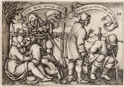 The Peasants Feast by Hans Sebald Beham — digital art print download