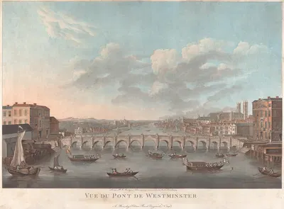 Vue de Pont de Westminster by Pierre Michel Alix — digital art print download