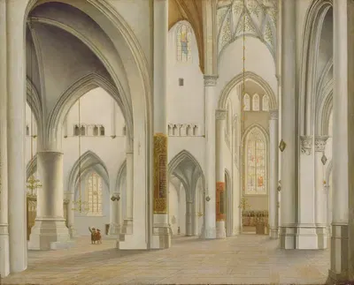 The Interior of Saint Bavo, Haarlem by Pieter Jansz Saenredam, 1628 — digital art print download