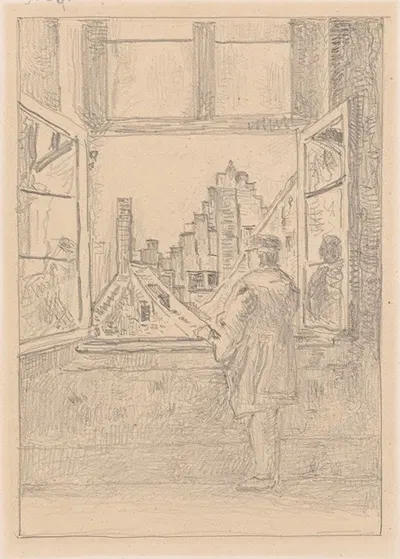 Man at the Window by Анри де Бракелер — digital art print download