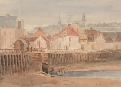 Порт Булонь by Ричард Паркс Бонингтон, 1823 — digital art print download