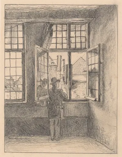 Man at the Window by Анри де Бракелер, 1873 — digital art print download