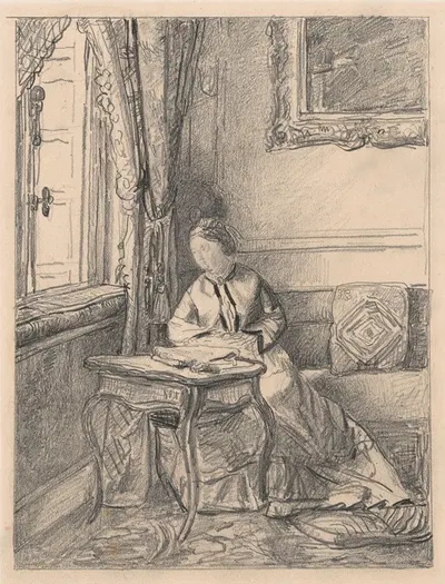 Seated Woman at the Window by Анри де Бракелер — digital art print download