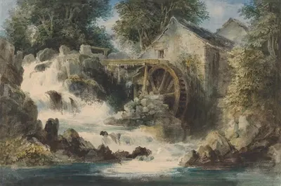 An Overshot Mill by Andrew Nicholl — digital art print download