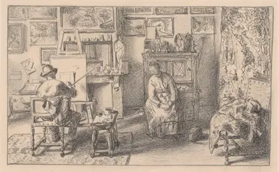 Workshop of the Painter by Анри де Бракелер, 1873 — digital art print download