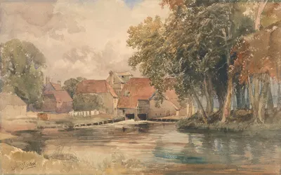 Farmhouse on the River by David Hall McKewan — digital art print download