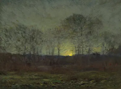 Восход луны by Двайт Уильям Трайон, 1910 — digital art print download