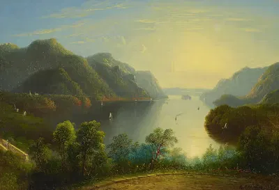 Вид на Гудзон рядом с Уэст-Пойнт by Эдмунд С. Коутс, 1865 — digital art print download