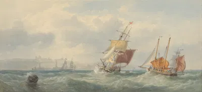 Off Whitby by Edward Duncan, 1870 — digital art print download