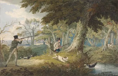 Стрельба по фазанам by Эдвард Дункан, 1825 — digital art print download