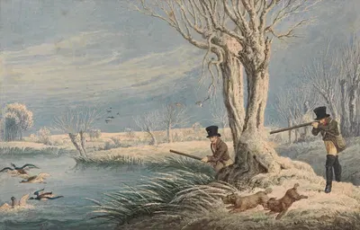 Охота на диких уток by Эдвард Дункан, 1825 — digital art print download
