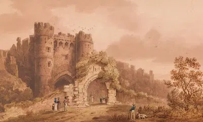 Замок Карисбрук, остров Уайт by Фредерик Кэлверт — digital art print download