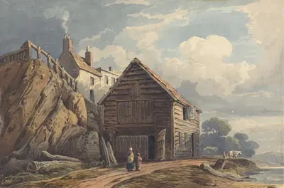 Landscape with a Boatshed by George Harley — digital art print download
