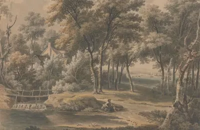 A Woody Landscape by George Lambert — digital art print download