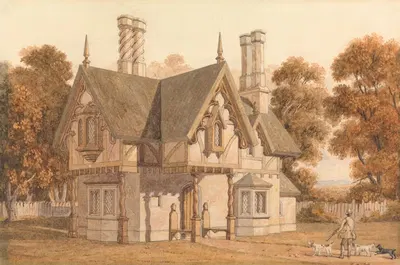 Design for Gameskeeper's Cottage by George Pyne — digital art print download