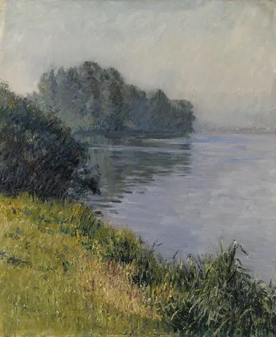 Сена у острова Марант в тумане by Гюстав Каййботт, 1891 — digital art print download