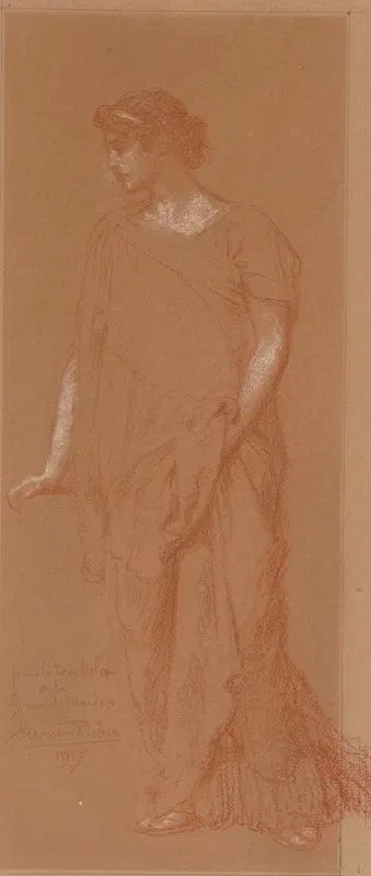 Woman with Draped Robe by Герман Ришир, 1915 — digital art print download
