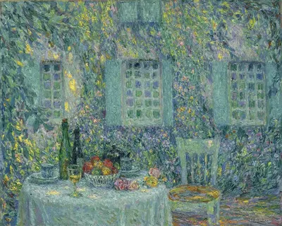 Стол, солнце сквозь листья, Жерберуа by Анри Ле Сиданер, 1917 — digital art print download