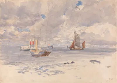 Porpoises by Henry Moore, 1883 — digital art print download