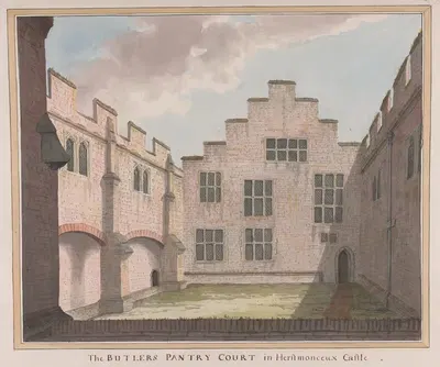 Herstmonceux Castle, East Sussex: The Butler's Pantry Court by James Lambert of Lewes — digital art print download