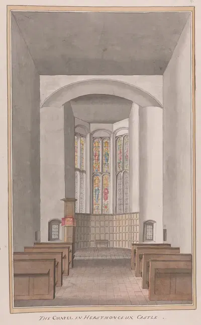 Herstmonceux Castle, East Sussex: The Chapel by James Lambert of Lewes — digital art print download