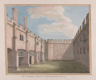 Herstmonceux Castle, East Sussex: The Chicken Court by James Lambert of Lewes — digital art print download
