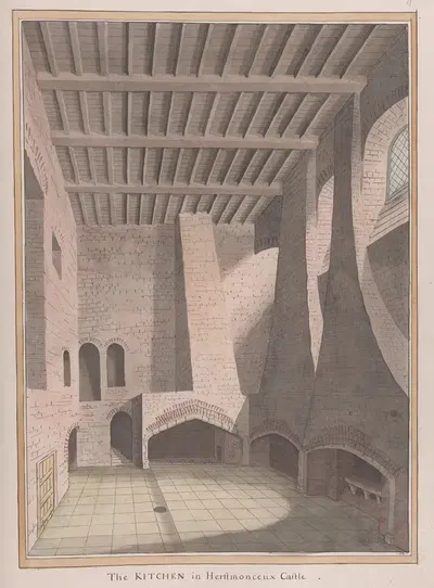 Herstmonceux Castle, East Sussex: The Kitchen by James Lambert of Lewes — digital art print download