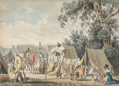 Военный лагерь в Гайд-парке by Джеймс Молтон, 1785 — digital art print download
