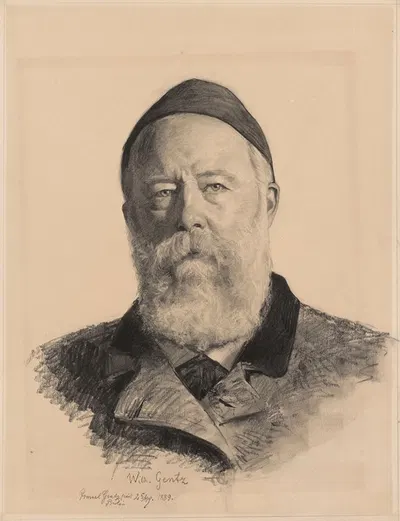 The Painter Wilhelm Gentz, Father of Ismaël, from Berlin by Ismaël Gentz, 1889 — digital art print download