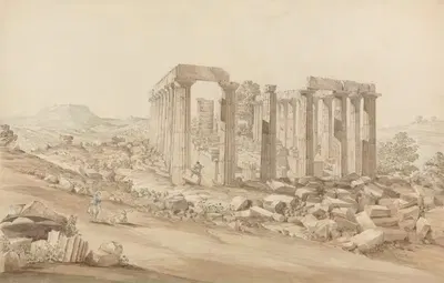 Храм Аполлона Эпикурийского в Бассае, Фигалеи by Джон Фостер, 1811 — digital art print download