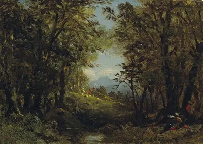 Landscape with Figures by John Frederick Kensett — digital art print download