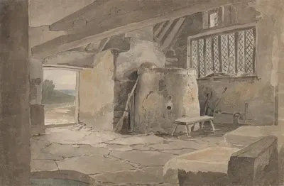 Study of a Cottage Interior by John Henry Mole — digital art print download