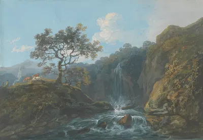 Day – Landscape with Rapids and Cattle by John Laporte — digital art print download