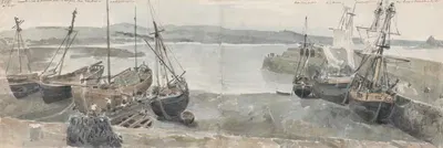 Пристань Пензанса из окна гостиницы Дельфин, 15 октября 1807 by Джон Самуэль Хейвард, 1807 — digital art print download