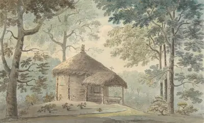 Летний дом в rustic стиле by Джонатан Фишер, 1795 — digital art print download