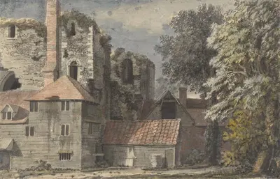 Canterbury Castle by Jonathan Skelton, 1757 — digital art print download