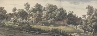 Harbledown, a Village near Canterbury by Jonathan Skelton, 1757 — digital art print download